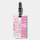 Sterke beschrijvingen kankeroverlevende bagagelabel (Voorkant verticaal)