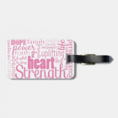 Sterke beschrijvingen kankeroverlevende bagagelabel (Achterkant horizontaal)