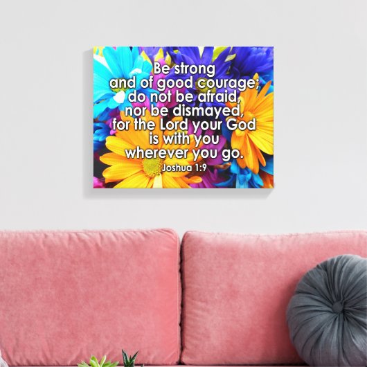 Sterke bijbelscripts zijn canvas afdruk (Insitu (Woonkamer))