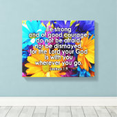 Sterke bijbelscripts zijn canvas afdruk (Insitu (Houten vloer))