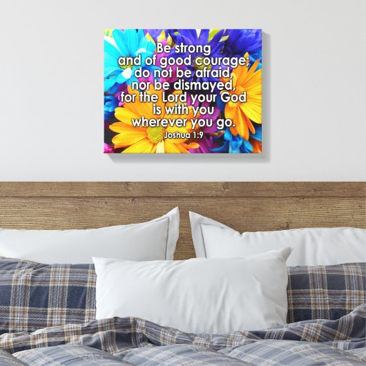 Sterke bijbelscripts zijn canvas afdruk (Insitu (Slaapkamer))
