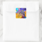 Sterke bijbelscripts zijn vierkante sticker (Tas)