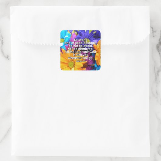 Sterke bijbelscripts zijn vierkante sticker (Tas)