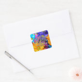 Sterke bijbelscripts zijn vierkante sticker (Envelop)