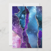 Sterke Blauwe Roze Agaat Zilver Eerste Heilige Com Kaart (Achterkant)