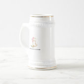 Sterke Bloemige Vrouw  Bierpul (Voorkant links)