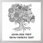 Sterke bomen, positieve beeldschermheid, kleur uw  poster (Voorkant)