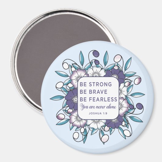 Sterke Brave Fearless - Bijbelverse magnet (Voorkant / Achterkant)