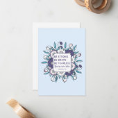 Sterke Brave Fearless - Bijbelversies Notitiekaartje (Voorkant / Achterkant in situ)