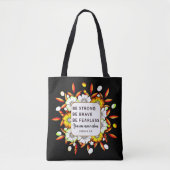 Sterke Brave Fearless - Bijbelversies Tote Bag (Voorkant)