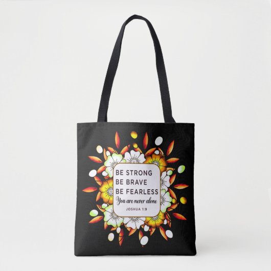 Sterke Brave Fearless - Bijbelversies Tote Bag (Voorkant)