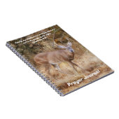 Sterke Buck Deer Bijbelvers Gebedsdagboek Notitieboek (Rechterzijde)