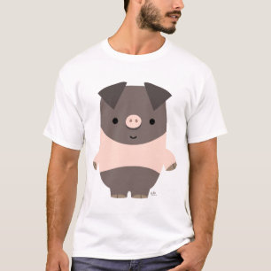 Sterke Cartoon Aangepast T-shirt pig