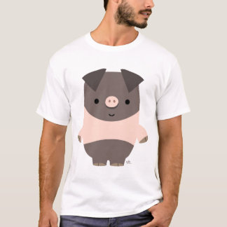 Sterke Cartoon Aangepast T-shirt pig