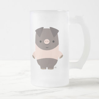 Sterke Cartoon Pig bevroren mok