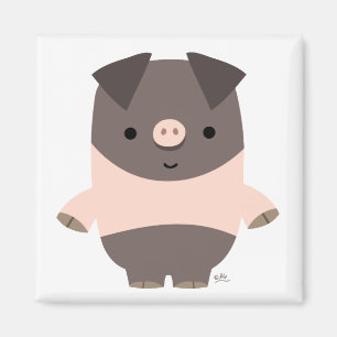Sterke Cartoon Pig magnet