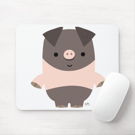 Sterke Cartoon Pig mousepad Muismat (Met muis)