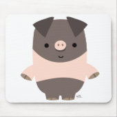 Sterke Cartoon Pig mousepad Muismat (Voorkant)