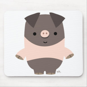 Sterke Cartoon Pig mousepad Muismat