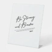 Sterke Christelijke bijbelscripts Reclamebord Met Voetstuk (Voorkant)