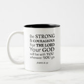 Sterke Christelijke bijbelscripts Tweekleurige Koffiemok (Links)