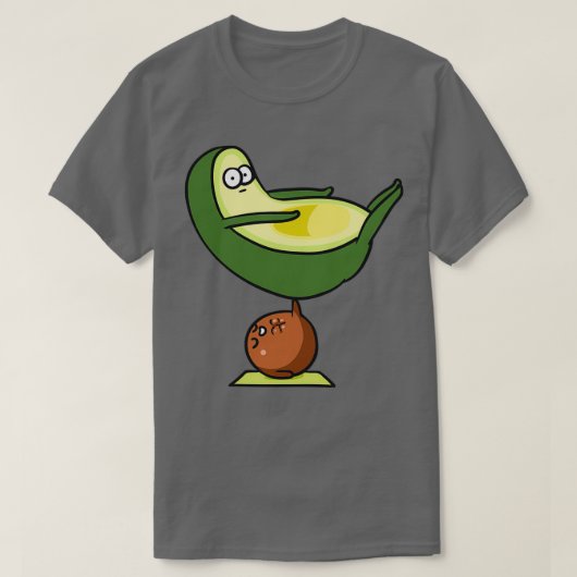 Sterke core Avocado Acro Yoga T-shirt (Design voorkant)