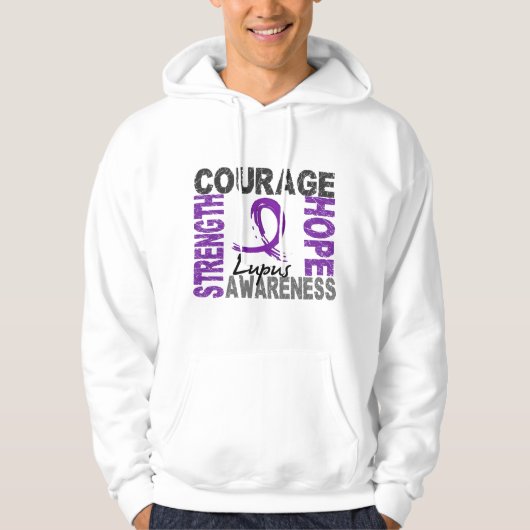 Sterke Courage Hope Lupus Hoodie (Voorkant)