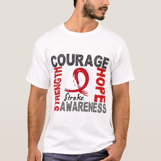 Sterke Courage Hope Stroke T-shirt (Voorkant)