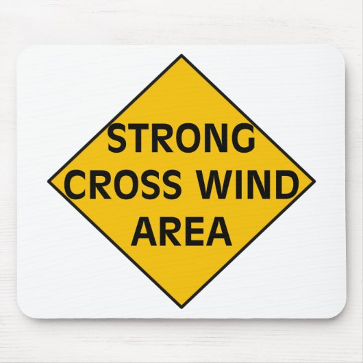 Sterke Cross Wind Area Mousepad Muismat (Voorkant)