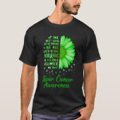 Sterke Daisy Flower Green Liver Cancer AWare T-shirt (Voorkant)