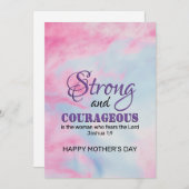 STERKE DAPPER Christelijke Moederdag Feestdagenkaart (Voorkant / Achterkant)