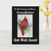 Sterke dappere grootvader wordt goed kardinaal kaart (Gele Bloem)