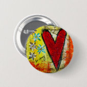 Sterke decoratieve pop zijn ronde button 5,7 cm (Voorkant /achterkant)