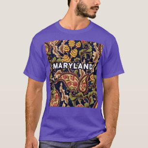 Sterke  deelstaat Maryland Floral Maryland T-shirt