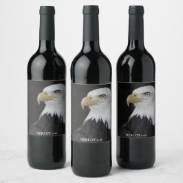 Sterke Elegant Bald Eagle Custom Wine Labels Wijn Etiket