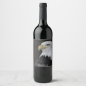 Sterke Elegant Bald Eagle Custom Wine Labels Wijn Etiket (Voorkant)