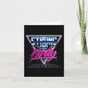 Sterke en  90s 80s Vaporwave Bodybuilding G Kaart