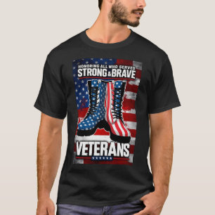 Sterke en dappere veteranen t-shirt
