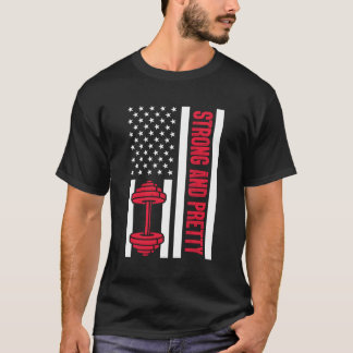 Sterke en  Fitness USA Amerikaanse vlag Liftin T-shirt