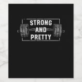 Sterke en  Funny Gym citeert Tanktop Wijn Etiket (Enkel label)