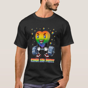 Sterke en Gay Pride Gym Lifting Workout Lg T-shirt