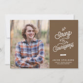 Sterke en moedige aankondiging van Afstuderen (Voorkant)