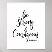 Sterke en moedige afdrukken van scripts zijn poster (Voorkant)