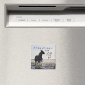 Sterke en moedige bijbel Verse Deut 31-paarden zij Magneet (Insitu (Vaatwasser))