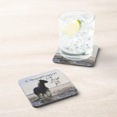 Sterke en moedige bijbel Verse Deut 31-paarden zij Onderzetter (Rechterzijde)