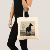 Sterke en moedige bijbel Verse Deut 31-paarden zij Tote Bag (Voorkant (product))