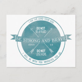 Sterke en moedige Blauwgroen scripts zijn Briefkaart