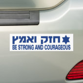 Sterke en moedige BUMPER zijn Bumpersticker (Op auto)