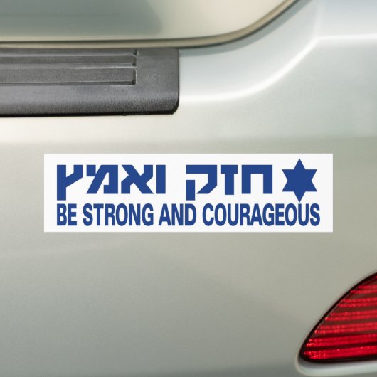 Sterke en moedige BUMPER zijn Bumpersticker (Op auto)