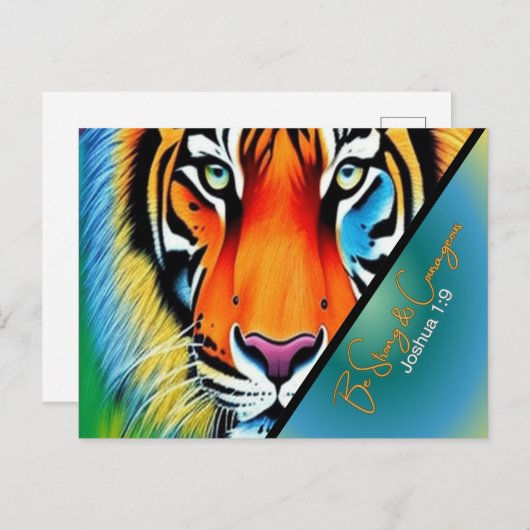 Sterke en moedige Christelijke trouw zijn Briefkaart (Voorkant / Achterkant)